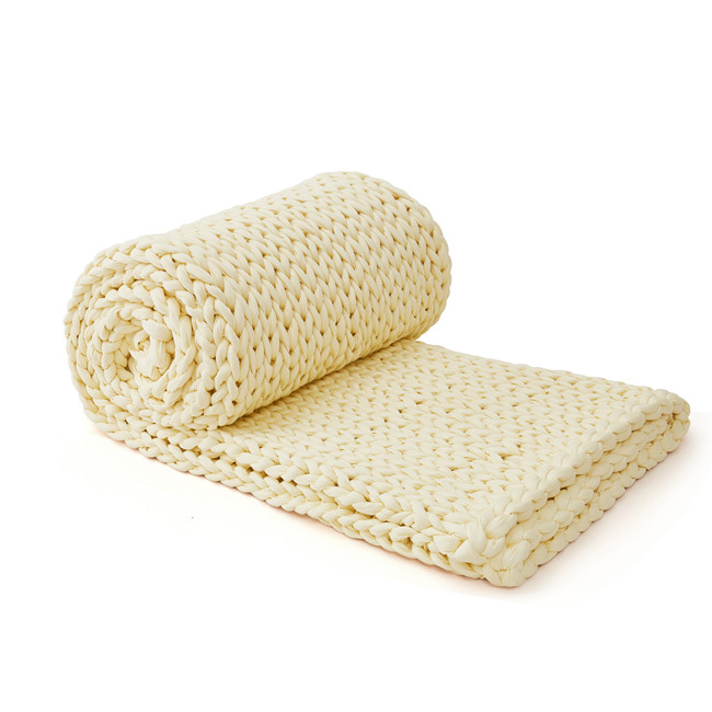 100% Cotton Jersey Chunky Hand-Knit Weighted Blankets