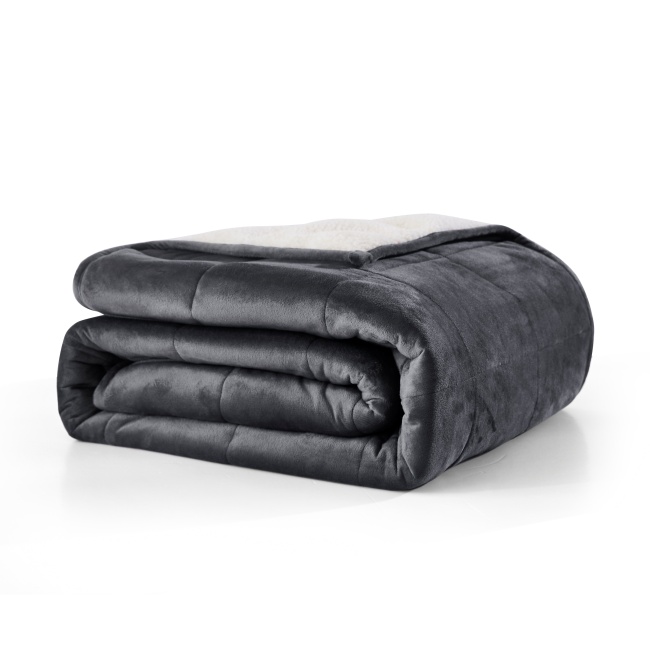 Fuzzy Fleece and Shaggy Sherpa Weighted Blanket